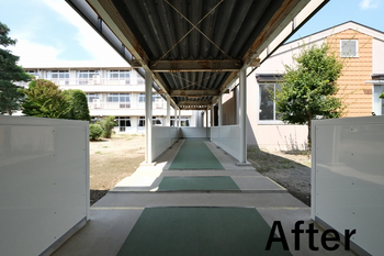 公共施設安曇野市　中学校渡り廊下改修工事